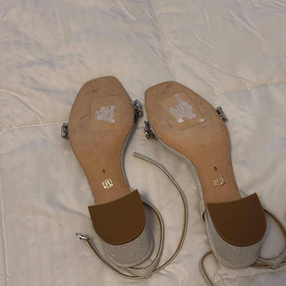 Badgley Mischka silver Ankle Strap Heels - Picture 2 of 6